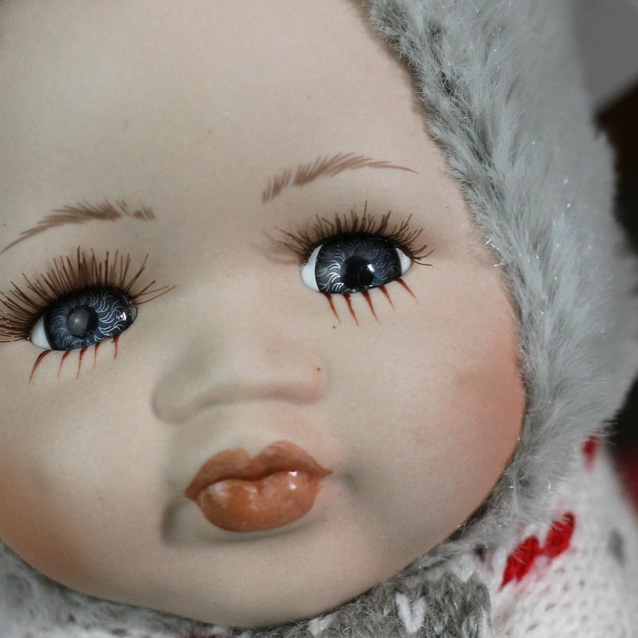 Northlight 6.75" Gray And White Pucker Up Baby In Mouse Costume Collectible Christmas Doll 3 Northlight 6.75" Gray And White Pucker Up Baby In Mouse Costume Collectible Christmas Doll - Image 3
