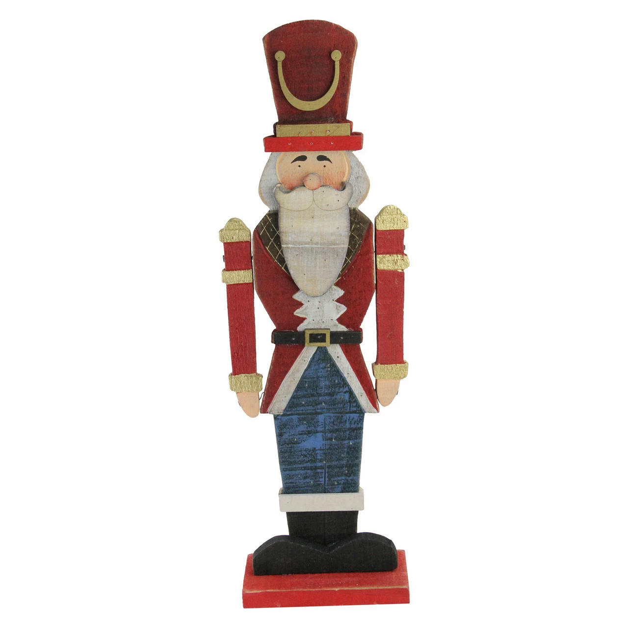 Northlight 21" Red And Blue Painted Wooden Standing LED Nutcracker