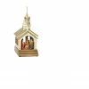 Roman 12" Brown And Red LED Lighted Musical Nativity Scene Christmas Ornament