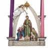 Roman 10.25” Christmas Advent Arch With Holy Family With Candle Holders
