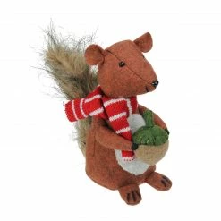 Roman 7" Wind-Up Musical Animated Squirrel And Acorn Tabletop Christmas Decoration