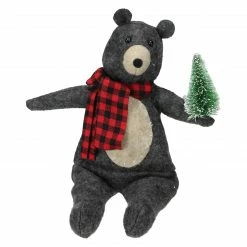 Roman 7" Wind-Up Musical Animated Bear Tabletop Christmas Decoration