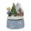 Roman 6" Rudolph And Friends Rotating Music Player Christmas Windup Figurine