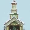 Roman 15" Musical LED Lighted Church With Rotating Santa And Sleigh Christmas Table Top Decoration
