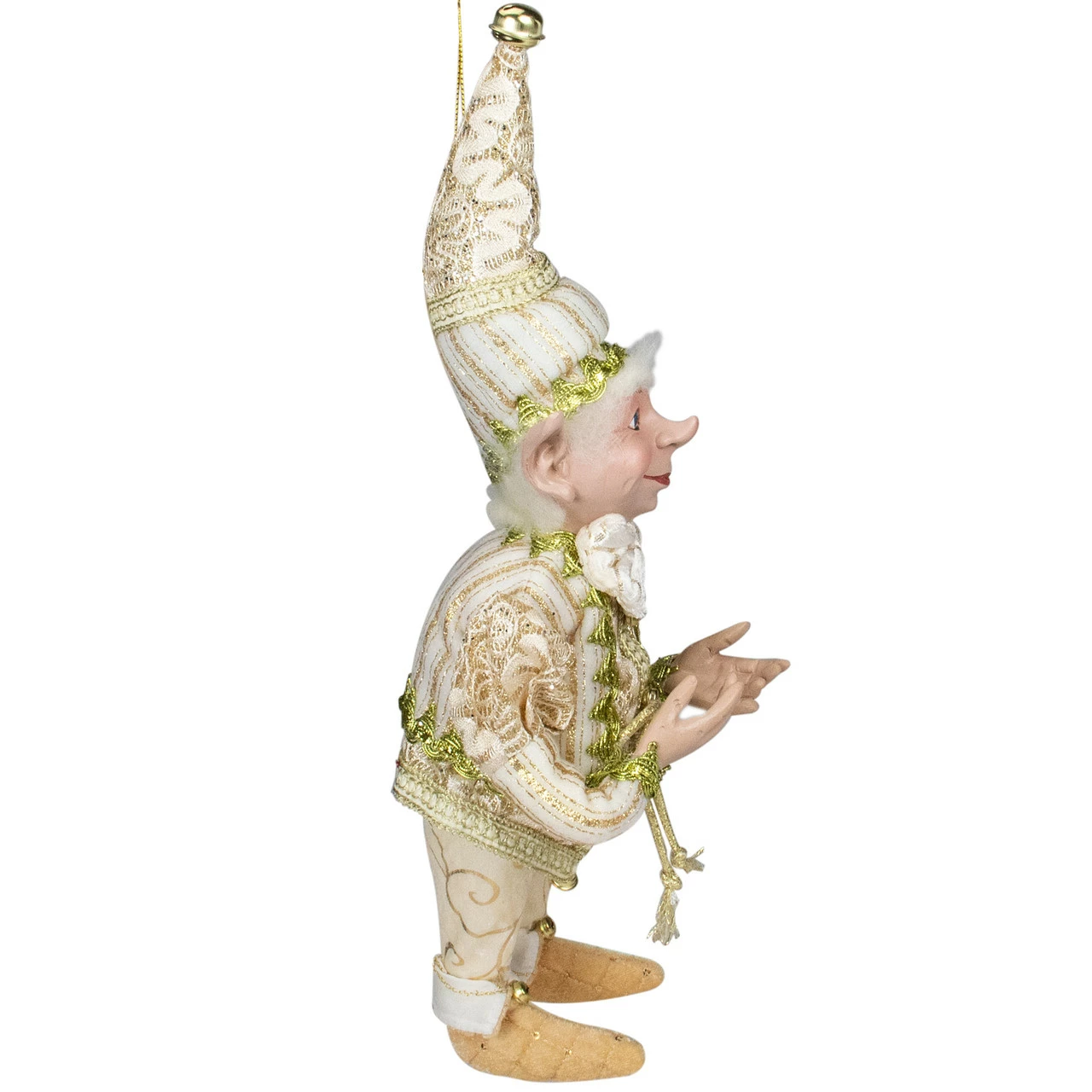 Select Artificials 13" Royal Gold And Beige Chubby Christmas Bendable Table Top Elf 3 Select Artificials 13" Royal Gold And Beige Chubby Christmas Bendable Table Top Elf - Image 3