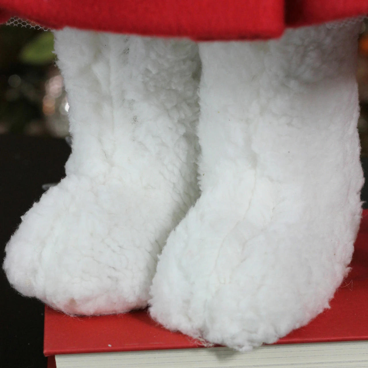 Northlight 20" White And Red Winter Girl Santa Bear In Deer Sweater Christmas Figure Decoration - Image 3