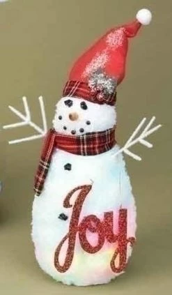 Roman 13" White And Red Twas The Night Snowman Christmas Figurine