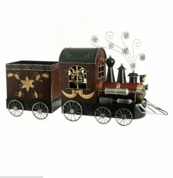 Raz 41" Brown And Black Country Rustic Locomotive Train Christmas Decoration