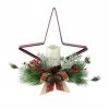 Gerson Company/Gil Division 15" Battery Operated Green And Red Christmas Pine Needle Candle Holder