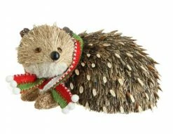 Raz 8.5" Beige And Brown Hedgehog Christmas Tabletop Decor
