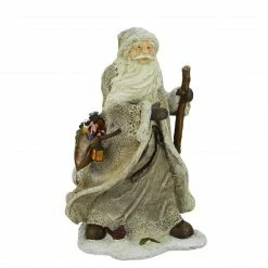 Napco 16.5" Country Rustic Forest Santa Claus With Bag Christmas Tabletop Figurine