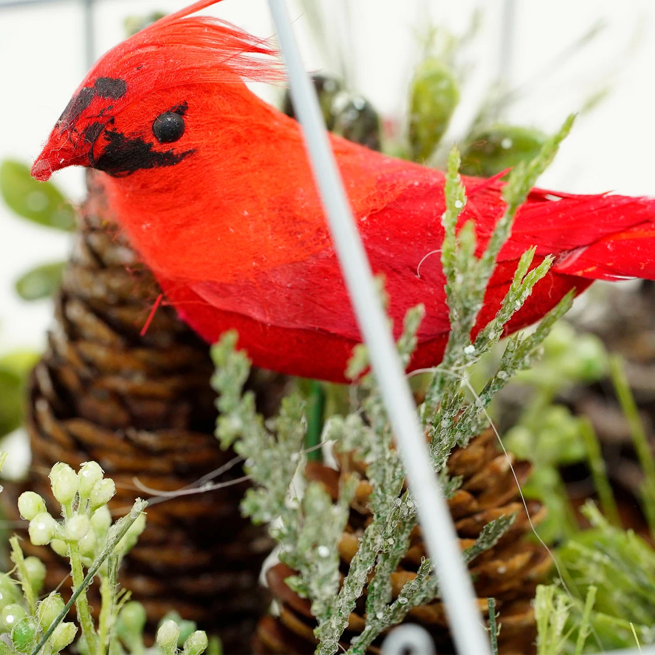Northlight 9" Red And Green Cardinal Boxwood Artificial Christmas Greenhouse Arrangement - Image 3