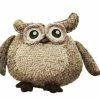 Northlight 10" Charming Brown Plaid Owl W/ Textured Ivory Plush Table Top Christmas Figure