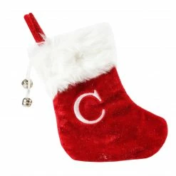St. Nick's Choice 7" Red And White 'C' Embroidered Christmas Stocking