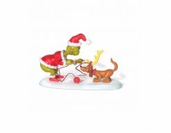 Department 56 2.75" Red And Green Dr Seuss The Grinch All I Need Is A Reindeer Christmas Tabletop Figurine